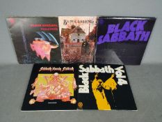 Black Sabbath - Five LP's comprising Black Sabbath (US version) WS 1871, Paranoid 6360 011 (Swirl),
