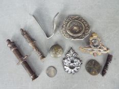 Metal Detector Find - A varied collection of items to include coins, miniature cannon models,