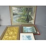 Lot to include a framed pastel landscape, limited edition prints and similar,