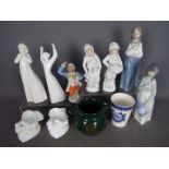 A mixed lot of ceramics to include Nao, Wedgwood, Royal Doulton and similar.