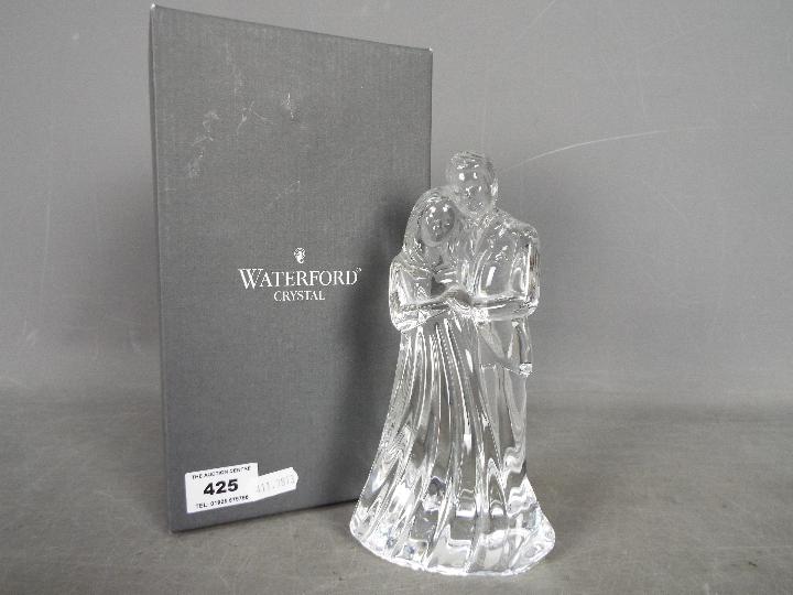 A boxed Waterford Crystal figural group 'Bride And Groom, approximately 18 cm (h).