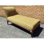 A Victorian chaise longue,