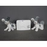 Lladro - Lot to include two Skye Terrier figurines (one dark grey and one light grey),