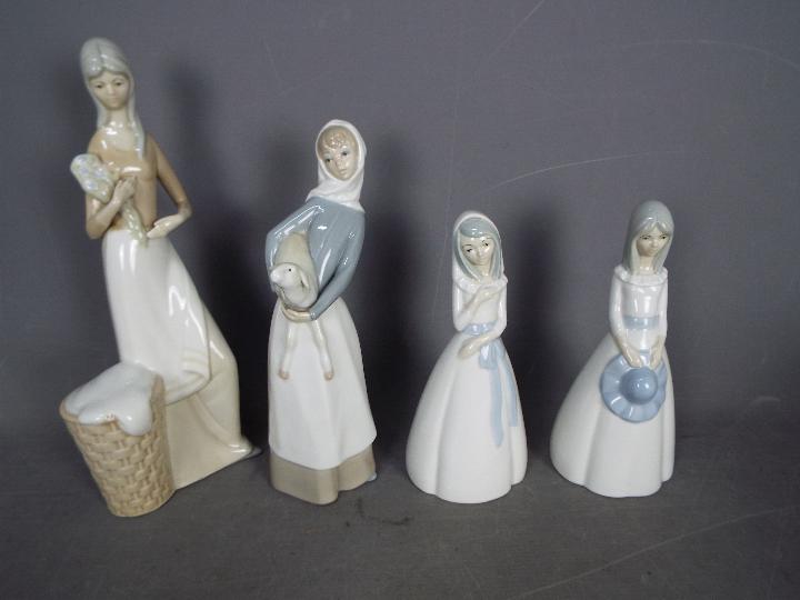 Seven Spanish porcelain figurines to include Lladro, Nao and similar, - Image 3 of 3