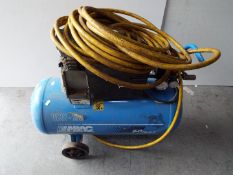 ABAC Air compressor and hose. 50 Hp.