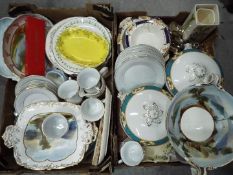 A mixed lot to include ceramics, plated ware and similar, two boxes.
