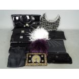 A collection of lady's evening bags, appear generally unused.