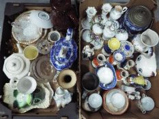 A mixed lot, predominantly ceramics to include Doulton Burslem twin handled cup,