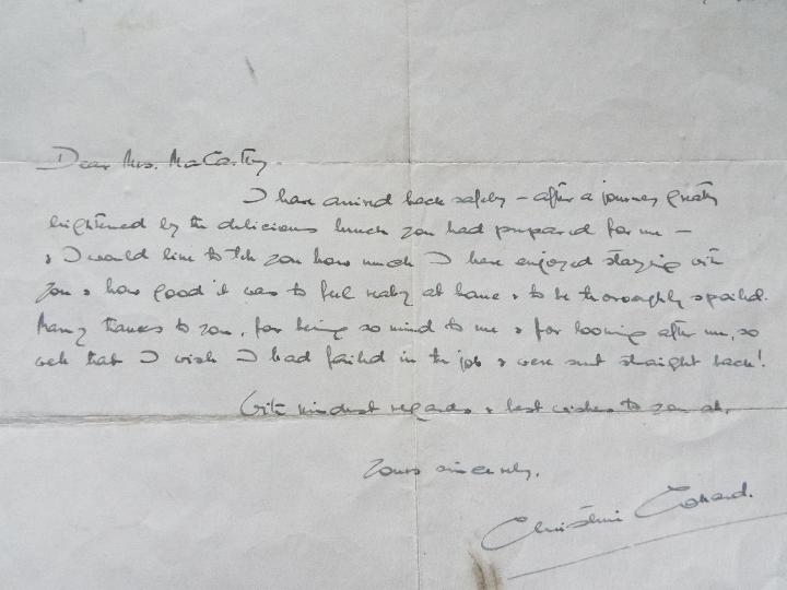 World War Two (WW2) espionage correspondence - an orginal handwritten note from 'Christine Collard' - Image 7 of 7