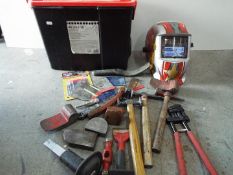 Panel Beating Tools. Sykes Pickavant Hammers, Welders Mask and various other related items.