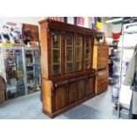 A 19th century mahogany four door library bookcase,