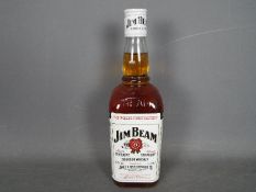 Jim Beam - A 70cl bottle of Jim Beam White Label sour mash whiskey, 40% ABV, level upper neck,