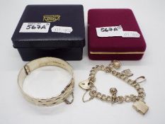 Silver Jewellery - Lot to include a silver, hinged bangle,