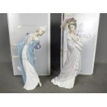 Lladro - Two boxed Lladro figurines comprising # 5789 The Flirt and # 5323 Milanese Lady,