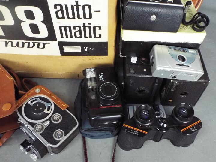 Lot to include cameras, binoculars, a Bolex Paillard M8 projector (boxed), - Image 2 of 3