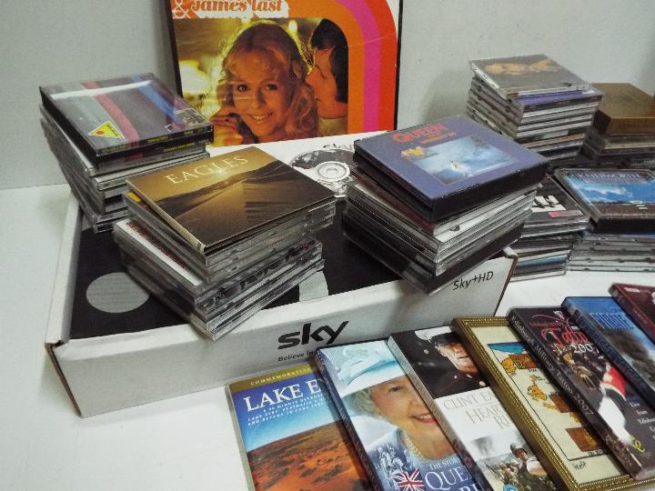 A collection of CD's, a small quantity of DVD's and a 250GB Sky + HD box. - Image 3 of 3