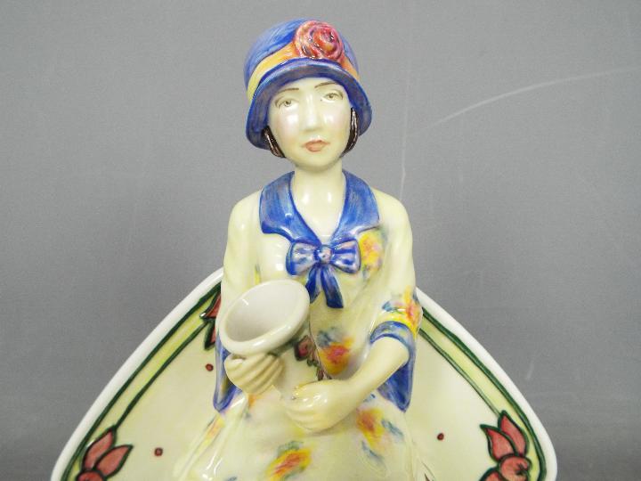 A Kevin Francis limited edition figurine depicting Charlotte Rhead seated and holding a vase, - Image 2 of 6