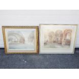 Two prints after Sir William Russell Flint each depicting ladies in an interior scene,