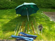 A quantity of fishing rods and similar to include Hardy's, Bristol and other.