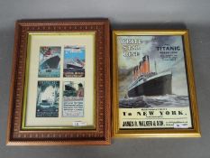 A framed enamel sign for White Star Line R.M.