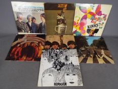 The Beatles, The Kinks - Six 12" to include Abbey Road SO-383, Beatles For Sale PMC 1240,