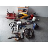 Tools - Planer, Sander, Vices and various other tools and fittings some for Hydraulic appliances.