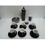 Portmeirion - A coffee service in the 'Magic City' pattern comprising coffee pot, six cups,