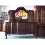 A 19th century mahogany mirror back sideboard,