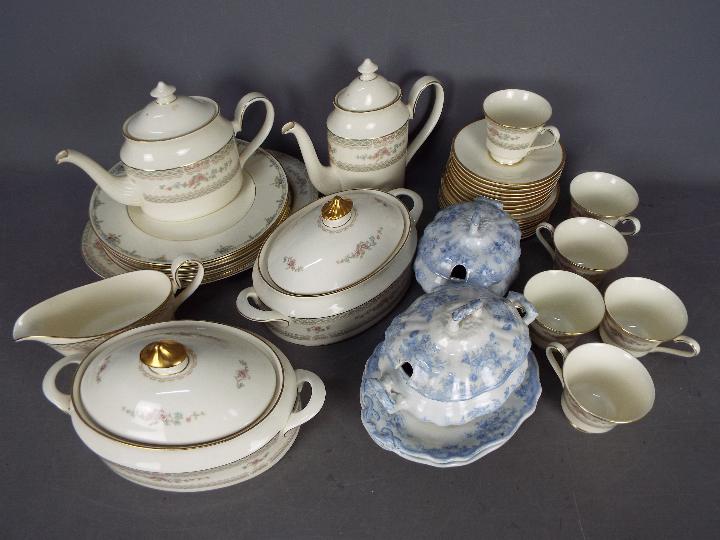 A mixed lot of dinner and tea wares to include Minton 'Legacy' pattern,