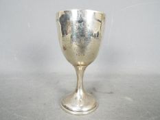 A George V hallmarked silver trophy goblet, Birmingham assay 1919,