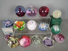 A collection of paperweights to include Perthshire, Adrian Sankey, Caithness,