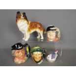 Royal Doulton and Royal Crown Derby - three Royal Doulton character jugs,