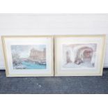 Two pencil signed prints after Sir William Russell Flint,