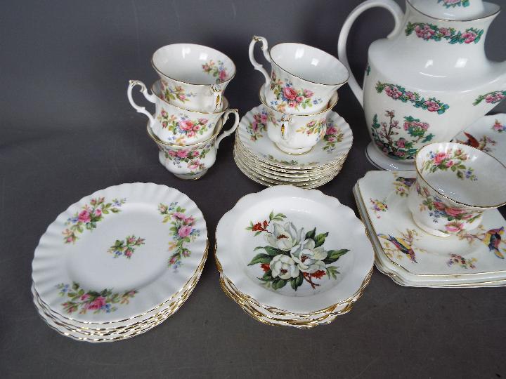 A small lot of mixed tea wares to include six Royal Albert 'Moss Rose' trios, - Image 2 of 3