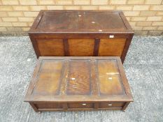 Two linen / storage chests, largest approximately 49 cm x 91 cm x 46 cm.