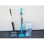 A Gtech Air Ram vacuum cleaner and an Easy Clean steam cleaner.