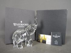 A boxed Waterford Crystal 'Animals of the World' elephant, approximately 18 cm (h).