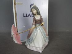 Lladro - A boxed figurine entitled Jolie, # 5210, depicting a young girl holding a parasol,