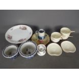 Ceramics to include a Royal Worcester floral plate, Minton Haddon Hall candlestick, Carlton Ware,