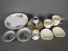 Ceramics to include a Royal Worcester floral plate, Minton Haddon Hall candlestick, Carlton Ware,