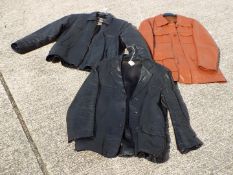 Three gentleman's vintage leather jackets.
