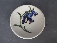 Moorcroft - a Bluebell Harmony ceramic coaster,