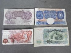 Notaphily - four Bank Notes comprising Bank of England Britannia series Peppiatt £1 C40H 175803,