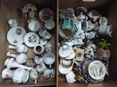 Two boxes of miscellaneous glassware, ceramics,