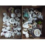 Two boxes of miscellaneous glassware, ceramics,