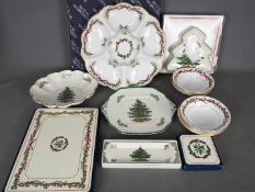 A collection of Christmas themed ceramics to include Royal Worcester Holly Ribbons,