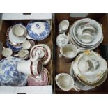 A quantity of mixed ceramics, two boxes.