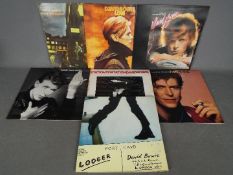 David Bowie - Seven vinyl albums comprising Lodger, PL13254 with lyric insert,