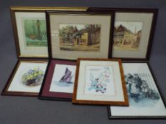 A collection of framed pictures to include prints, watercolour, varying image sizes.