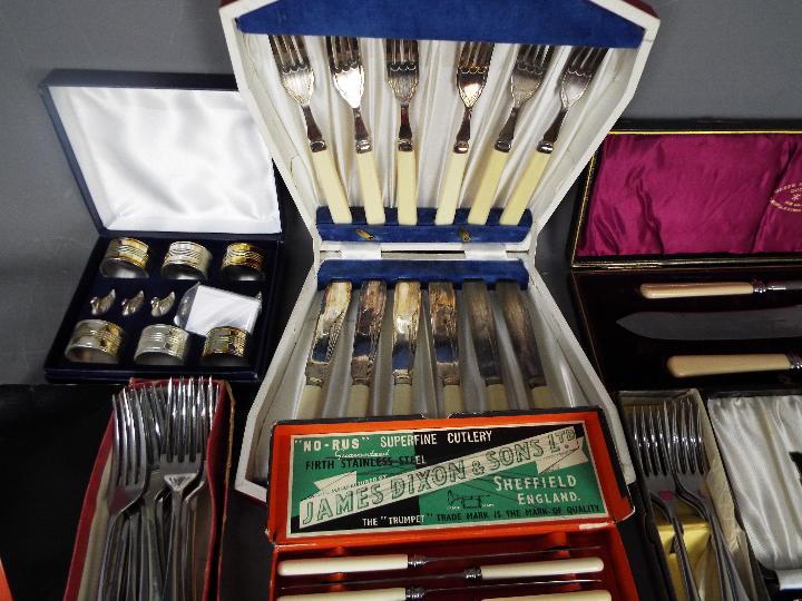 A quantity of plated and stainless flatware including cased and boxed sets, - Image 5 of 5